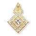 14k Rhodium Diamond-Cut Filigree Slide Pendant