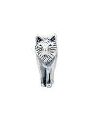Clevereves Kera Sterling Silver Wolf Bead 15x12mm