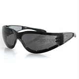 Bobster Action Eyewear Shield II Sunglass, Black Frame, Smoked Grey Lens
