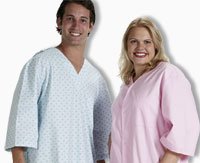 HealthPersonalCare: Patient Cotton Gowns   Front Closing   M/L   Pink   Each