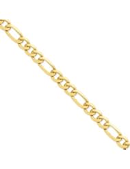 14k Gold 10mm Flat Figaro Chain 22 Inches