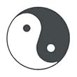 Yin-Yang Temporary Tattoo 2x2
