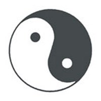 Yin-Yang Temporary Tattoo 2x2
