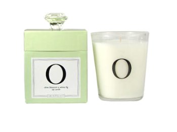 Archipelago Monograms Soy Candle O - Olive Blossom & White Fig