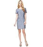 Autograph Pure Linen Multiple Pockets Tunic Dress