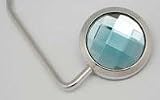 Aqua Blue Crystal Purse Hook / Handbag Hanger