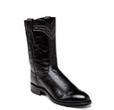 Justin Men's 'Smooth Ostrich' Roper Boots - Black