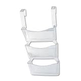 Rubbermaid 65994 Unbreakable three-pocket wall file set  hangers, letter/a4 size, clear/white