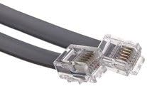 Dealsjungle Telephone Cord (Voice), RJ12, 6P / 6C, Silver Satin, Reverse, 7 foot
