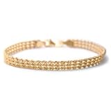 14KT 3 Strand Rope Bracelet