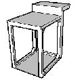 Raised Back Bar for 26" Refrigerator Module for Danby DAR482BLS