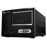 SilverStone SG01-BW Aluminum MicroATX Desktop Computer Case - Retail (Black)