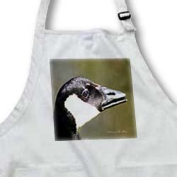 Canada Goose - Bird Photography - BLACK Full Length Apron With Pockets 22w X 30l