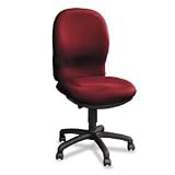 Ambition Pushbutton High Back Swivel/Tilt Chair, Burgundy