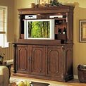 5268CH-ASST - Canterbury 74 Wide Display Cabinet/TV Console (Rich Cherry)