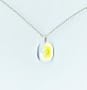 Blue with yellow Dichroic Fused Glass Pendant