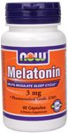 Melatonin by NOW Foods - (3mg - 60 Capsules)