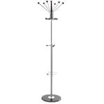 Albor [89710] Coat, Hat & Umbrella Stand in Aluminium Metal & Marble Base