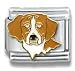 Clearly Charming Beagle Dog Breed Canine Collection Italian Charm 18k Gold by Casa D'Oro
