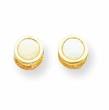 14k 5mm Bezel Opal Stud Earrings