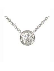 14k Solid Gold Round Diamond Solitaire Necklace (0.50 ct.tw.)
