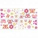Butterfly Pink and Orange Wall Decals - Set of 4 Sheets