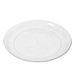 TABLEMATE PRODUCTS, CO. Plastic Dinnerware, Plates, 6" Diameter, Scroll, Clear, 25 per Pack
