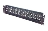 20 Port Balun Panel, Dual BNC Jack / RJ45, 75 to 120 Ohm