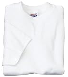 NEW Hanes Beefy-T - Youth 100% Cotton T-Shirt White-L