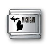 Body Candy Italian Charms Laser MICHIGAN