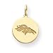 14K Denver Broncos Sm Satin Horsehead Disc Charm - NF614