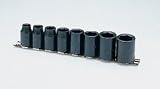 SK Hand Tools 4058 8-Piece 3/8-Inch Drive 6 Point High Visibility Standard Fractional Impact Socket Set