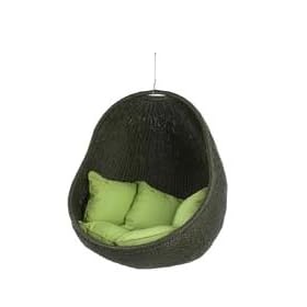 Urban Balance Cove Outdoor Hanging Chair with 5 Pillows, Kiwi