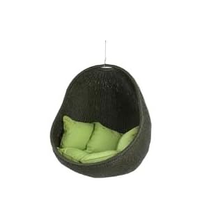 Urban Balance Cove Outdoor Hanging Chair with 5 Pillows, Kiwi by 
