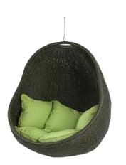Urban Balance Cove Outdoor Hanging Chair with 5 Pillows, Kiwi