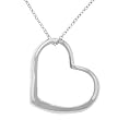 Sterling Silver High Polished Pendant - Heart