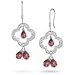 4.00 Cts Clover Shaped Garnet Dangle Earrings in title=