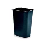 Black Soft Molded Plastic Wastebasket, 41 1/4 Quart (2957BK)