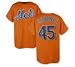 Baseball T-Shirt - New York Mets #45 Pedro Martinez T-Shirt (Youth Medium)