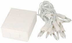 10ct Clear Battery Operated Lights with White Cord Set of 5