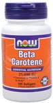 Beta Carotene by NOW Foods - Vitamins (25000 IU - 100 Softgels)