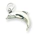 Sterling Silver Antiqued Dolphin Charm with 20 inch Sterling Silver Chain