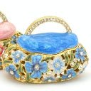 Piearth ピアース ジュエリーボックス クリスタル 宝石箱 NO15 バッグ ブルー 15-1 BL