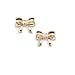 14k Yellow Gold Bowtie Stud Earrings