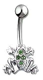 Frog belly button ring