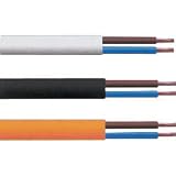 Circular 2 Core 10 Amp, 1.0mm, 50m, White