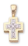 14kt Gold Religious Pendant with Diamonds - DS606