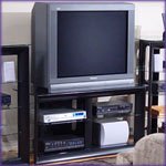 Home Tech 3000 TV Stand Black Finish By Studio RTA