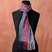 NOVICA Alpaca wool and silk scarf, 'Power' Image