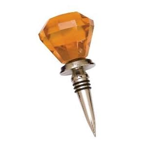 Amber Door Knob Wine Stopper by